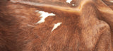 Brown and White Cowhide Rug , Size: Large(L), Code: AX93