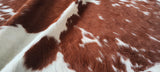 Brown and White Cowhide Rug , Size: Large(L), Code: AX21