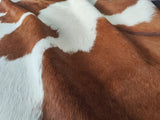 Brown and White Cowhide Rug , Size: Jumbo(XL), Code: AW147