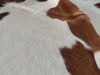 Brown and White Cowhide Rug , Size: Large(L), Code: AW139