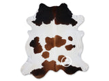 Brown and White Cowhide Rug , Size: Jumbo(XL), Code: AW147