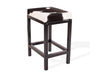 Black & White Cowhide Manhattan Stool | Cowhide Counter Stool | Luxury Cowhide Bar Stool | Rectangular Cushion | Height: Medium