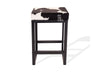 Black & White Cowhide Brooklyn Stool | Cowhide Counter Stool | Luxury Cowhide Bar Stool | Square Cushion | Height: Medium