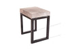 Grey Tricolor Cowhide Bronx Stool | Cowhide Counter Stool | Luxury Cowhide Bar Stool | Rectangular Cushion | Height: Small