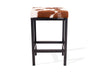 Brown & White Cowhide Manhattan Stool | Cowhide Counter Stool | Luxury Cowhide Bar Stool | Rectangular Cushion | Height: Large