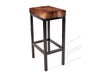 Dark Brindle Cowhide Manhattan Stool | Cowhide Counter Stool | Luxury Cowhide Bar Stool | Rectangular Cushion | Height: Extra Large