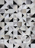 Patchwork Cowhide Rug, Designer Rug