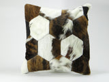 Pair Double Sided Tricolor Cowhide Pillow Cover (Set of 2 units) 15"x 15" or 20" x 20" or 24" x 24"